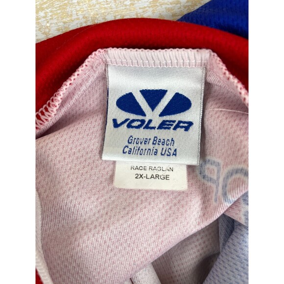 Voler Java Shack Coffee Red White & Blue Cycling Jersey Grover Beach CA Size 2XL - Picture 4 of 9